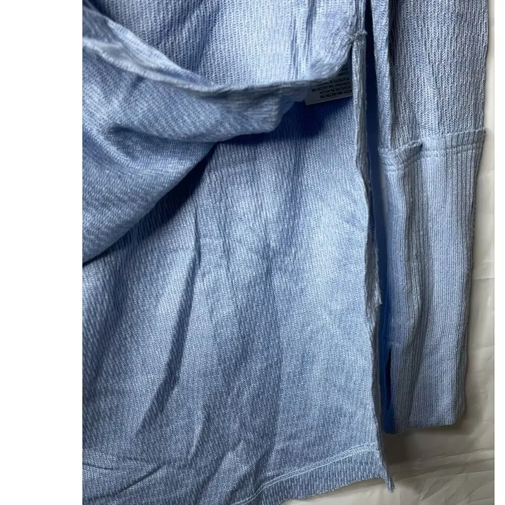 Free People We The Free Snowy Thermal Top Oversized In The Rain Blue Size XSmall